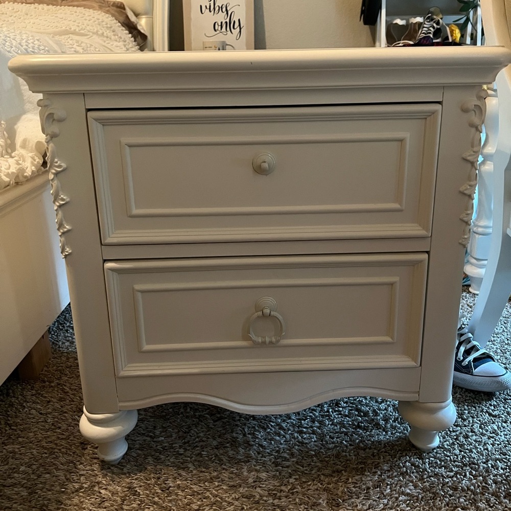 White nightstand